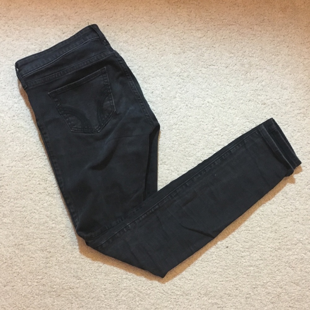 Black low rise jeans leggings